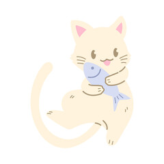 cute cat illustration isolated on white

