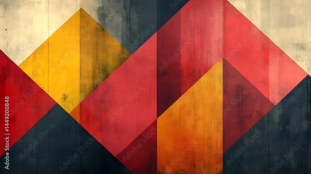 Poster abstract geometric design colorful triangle pattern