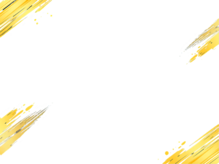 Abstract Gold and transparent Background with Diagonal Brush Strokes and Splashes
