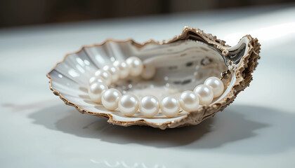 Kalung Mutiara dalam Cangkang Kerang Estetik
