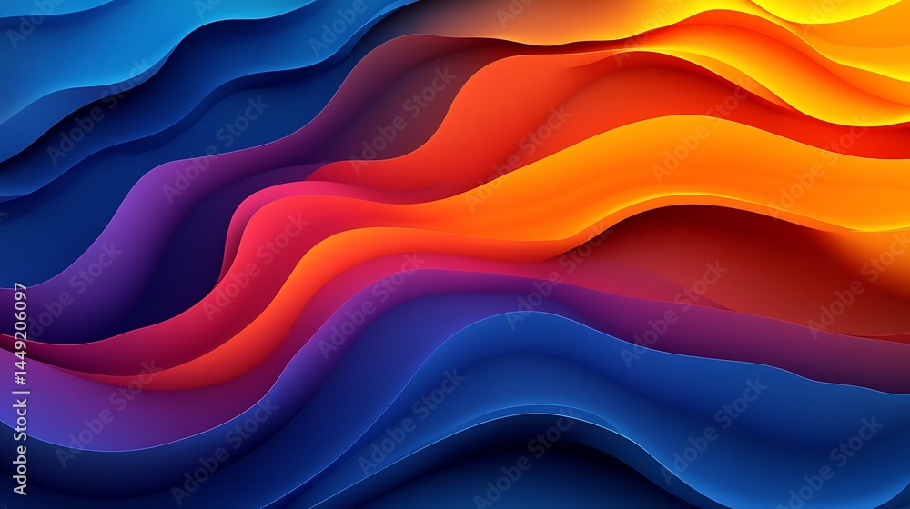 Poster abstract gradient flowing color wave background