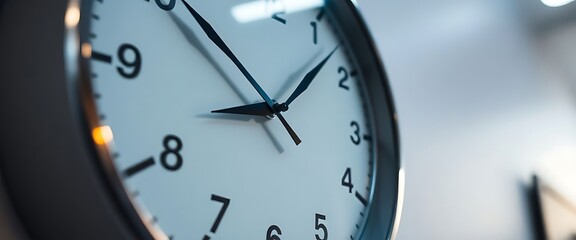 close up of a clock on a wall