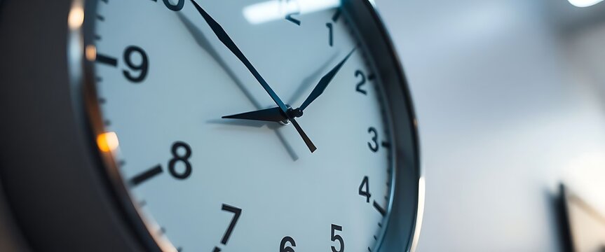 close up of a clock on a wall