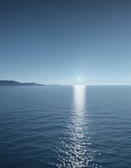 Gentle blue gradient, abstract, evokes calm sea, peaceful mood ,  calm,  digital