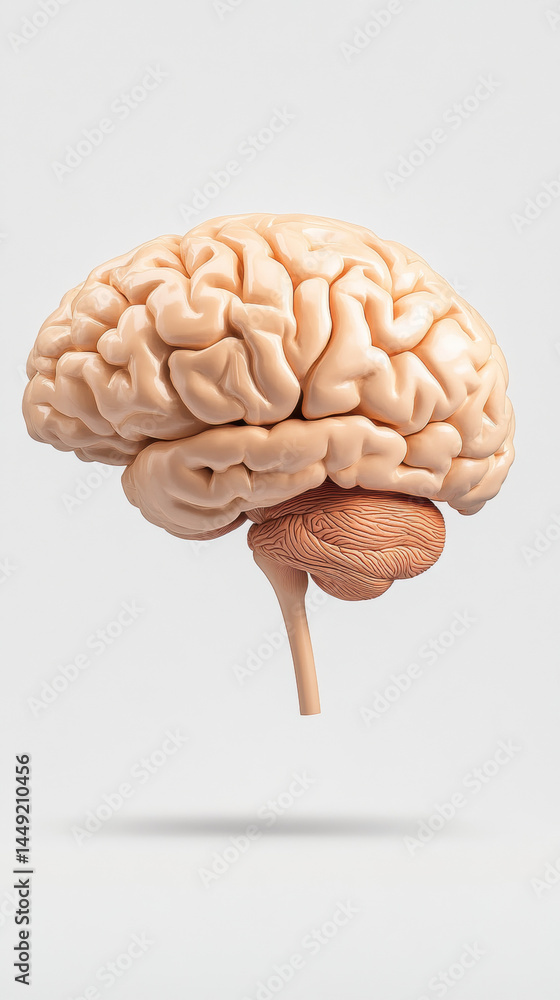 Poster exploring the brain in perspective a 3d visualization study in digital art