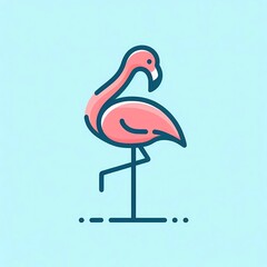 pink flamingo vector illustration