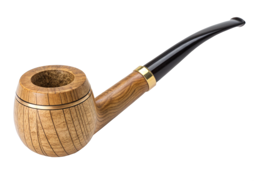 Tobacco pipe isolated on transparent background
