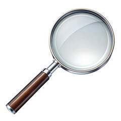 Magnify glass on white background