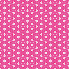 Pink White Star Pattern Seamless Texture Background Design Elegant Festive Cute Stars Style Sweet   