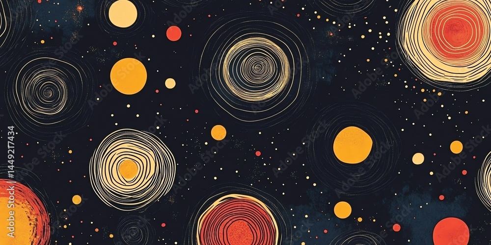 Poster cosmic swirl pattern space background