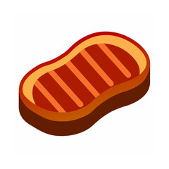 Peanut Butter Toast Vector  Cute Breakfast Food Illustration on White Background

