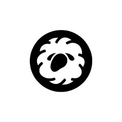 Fototapeta premium circle sheep farm mobile app logo vector illustration template design