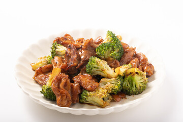 鶏ハラミとブロッコリー　ピリ辛焼き