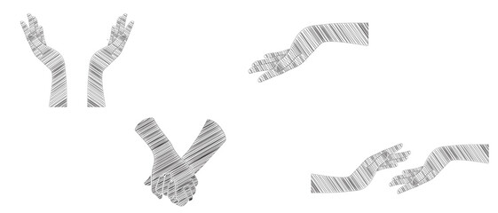 hand scribble illustration style vector with transparent background .eps10
