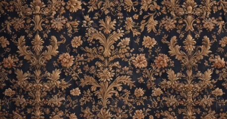 Elegant royal floral textile pattern, intricate details , craft, aesthetic