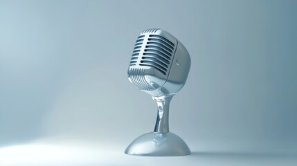 Vintage microphone on a stand