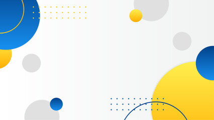 Obraz premium Blue and yellow circles in a modern design perfect for digital backgrounds, website graphics, or abstract patterns to spice up projects.