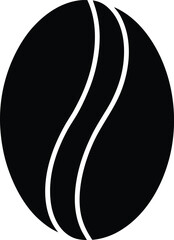 coffee bean silhouette vector on white background  