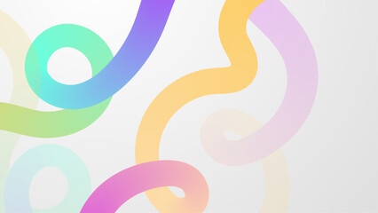 Obraz premium Pastel colored abstract shapes suitable for background designs, web graphics, and social media posts with a modern, vibrant aesthetic.