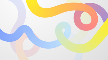 White background with colorful curved lines. Great for website headers, social media posts, or adding a pop of color to designs.