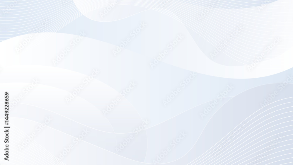 Poster simple abstract background with white lines and curves on a light blue background. suitable for tech