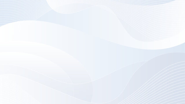 Simple abstract background with white lines and curves on a light blue background. Suitable for tech, science, modern design projects.