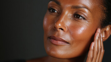 Mature woman with healthy, glowing skin