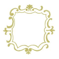 loose hand drawn ornate decorative frame illustration