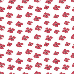 Red wild flowers seamless pattern. vector. card, banner, background, fabric