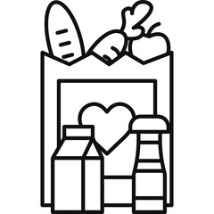 Food Drive Icon Line