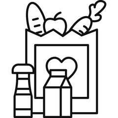 Food Drive Icon Line