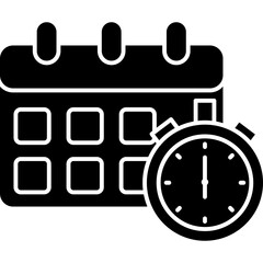 Schedule Icon Glyph