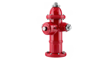 HighQuality 3D Model of a Red Fire Hydrant isolated on transparent background