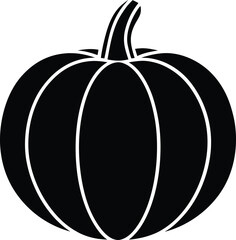 pumpkin vector icon isolated on white background 