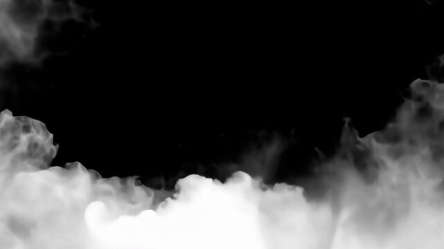 Abstract smoke animated overlay, transparent 4K video, alpha channel, ProRes 4444