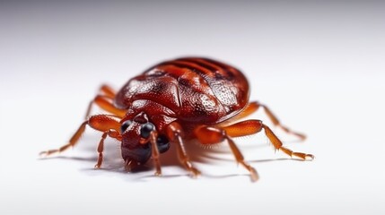 A bed bug on a white background