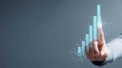 Hand Interacting with Virtual Bar Graph