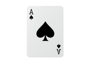Ace of Spades: High-Resolution Playing Card on Light Gray Background