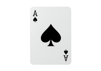 Ace of Spades: High-Resolution Playing Card on Light Gray Background