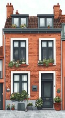 Naklejka premium facade of an old building