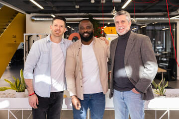 Diverse group of professionals in a modern office setting