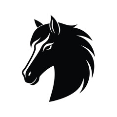 Horse Head Silhouette as Simple Icon