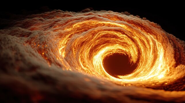 A glowing tunnel of light and energy, resembling a wormhole or vortex