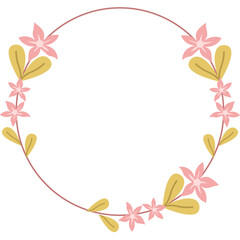 Round Floral Frame