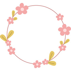 Round Floral Frame