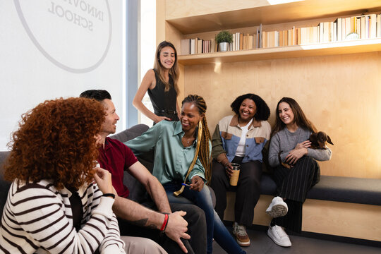 Group of friends enjoying quality time in a cozy space