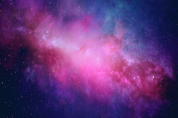 Obraz premium The Magnificent Pink and Purple Nebula in the Vast Expanse of Space