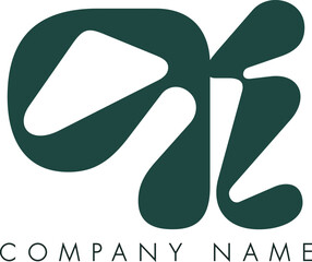 Creative Abstract Initial Letter PI Logo Design