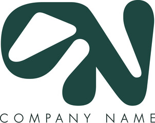 Creative Abstract Initial Letter PN Logo Design