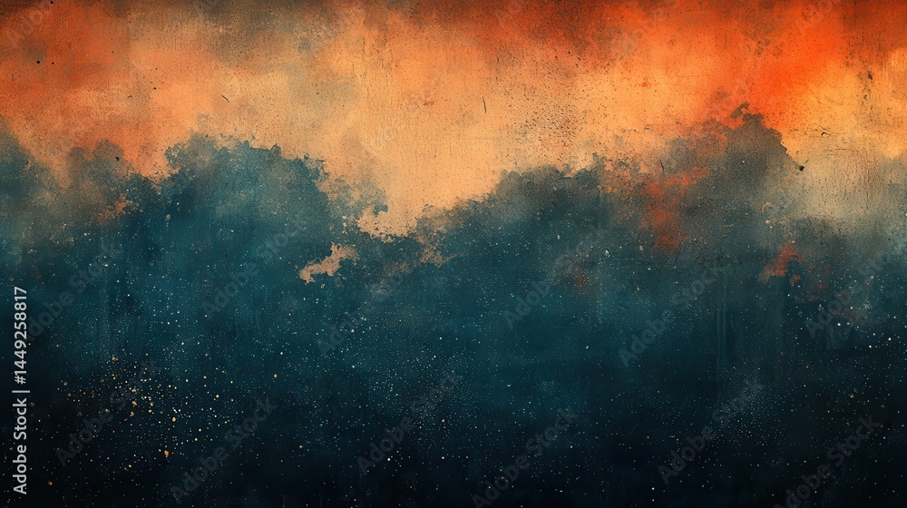 Poster abstract atmospheric texture with a blend of warm and cool colors
